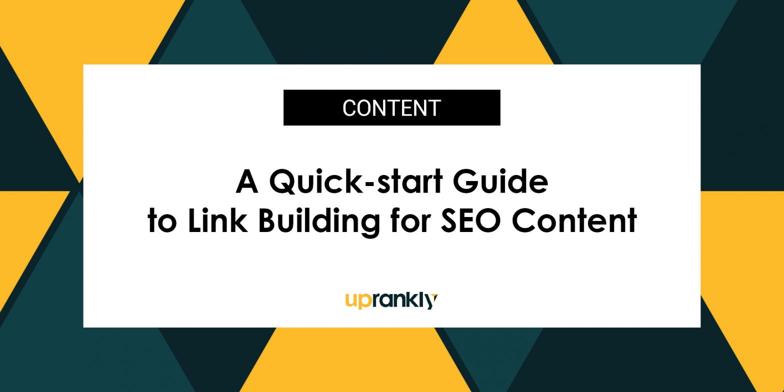quick start guide to link building for seo content